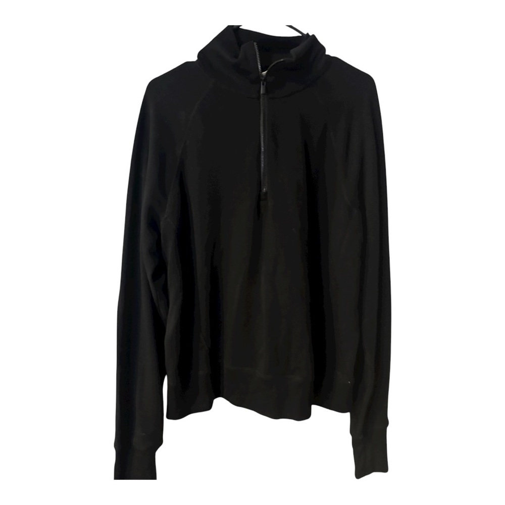 Jockey Women’s Black Zip-Up Long Sleeve Sweatshirt Sweater size Medium
